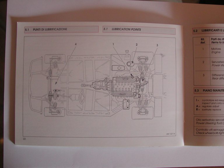 Lamborghini Diablo SE 30 owner’s manual – EMILIO SPARE PARTS