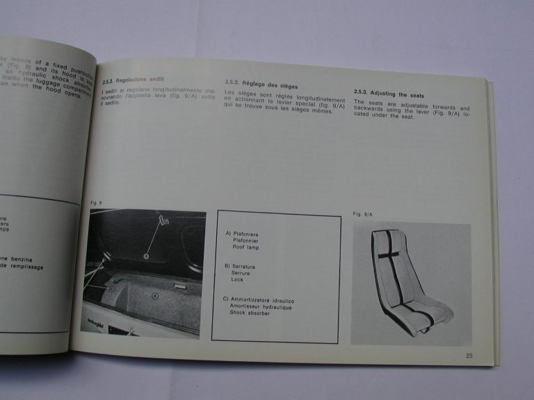 Lamborghini Silhouette owner’s manual – EMILIO SPARE PARTS